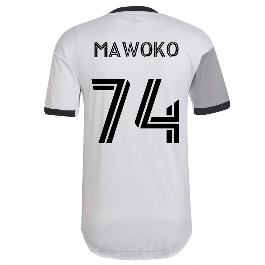 Men Football Kundai Mawoko #74 White Away Jersey 2023/24 T-Shirt