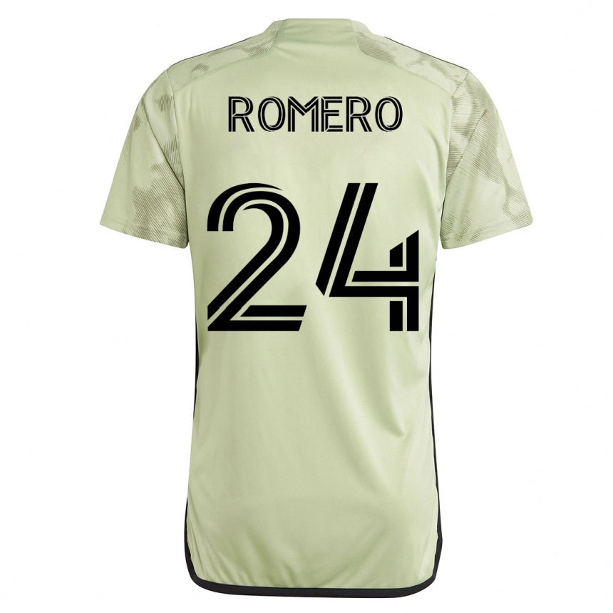 Men Football Javen Romero #24 Green Away Jersey 2023/24 T-Shirt