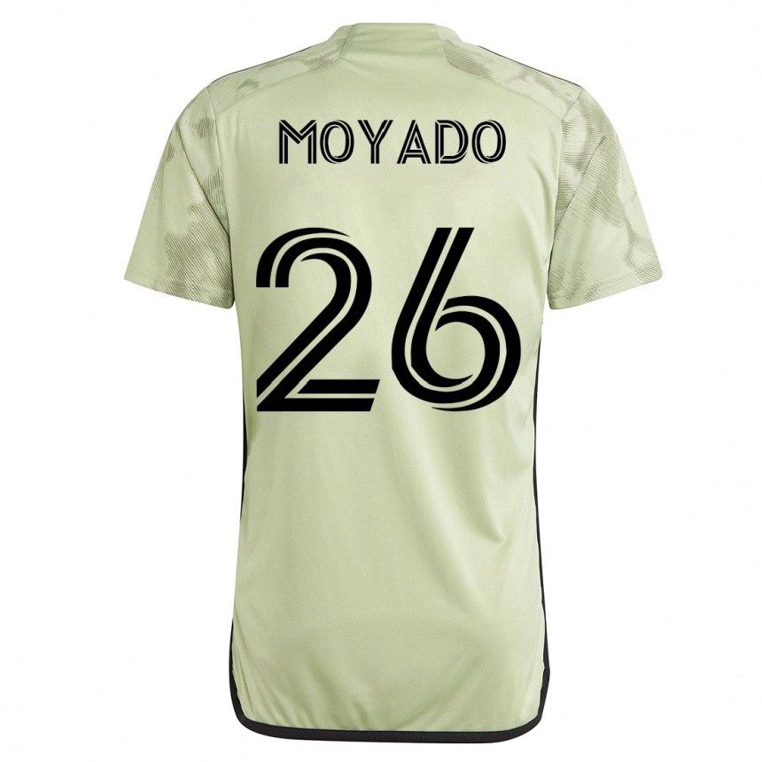 Men Football Bryan Moyado #26 Green Away Jersey 2023/24 T-Shirt