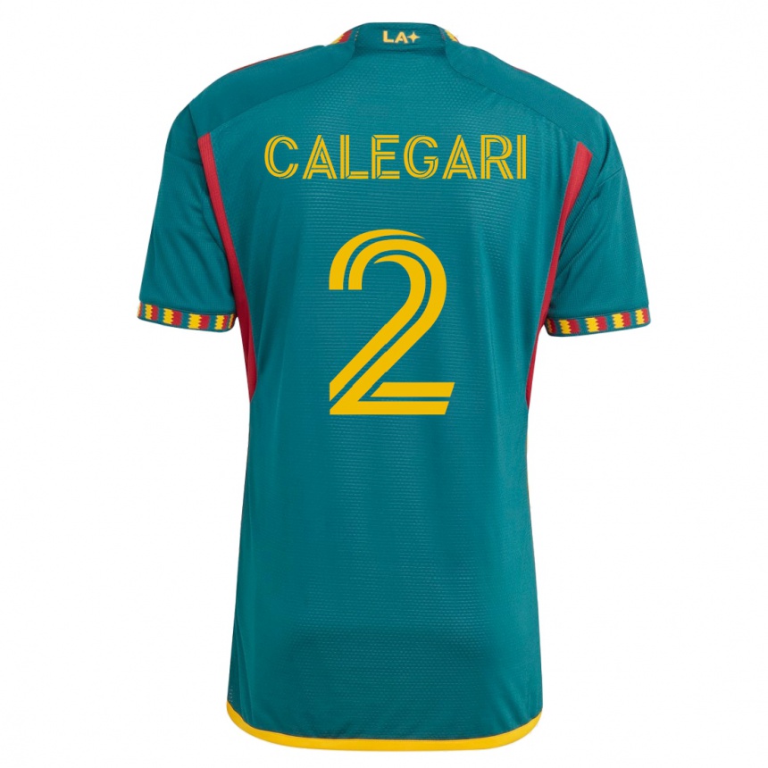 Men Football Calegari #2 Green Away Jersey 2023/24 T-Shirt