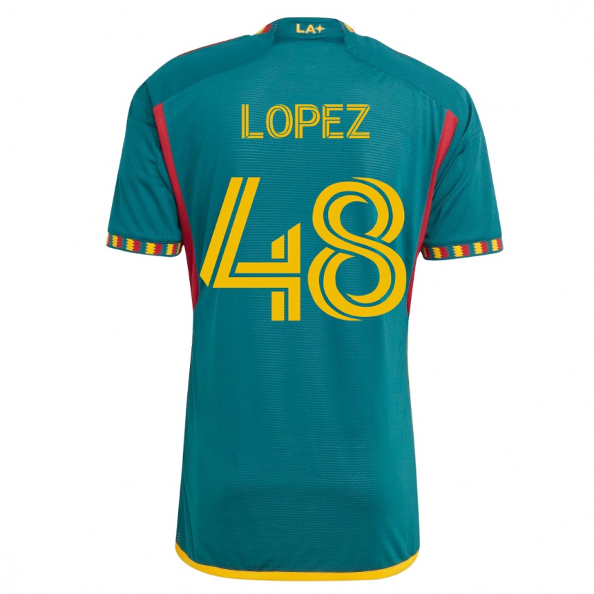 Men Football Diego López #48 Green Away Jersey 2023/24 T-Shirt