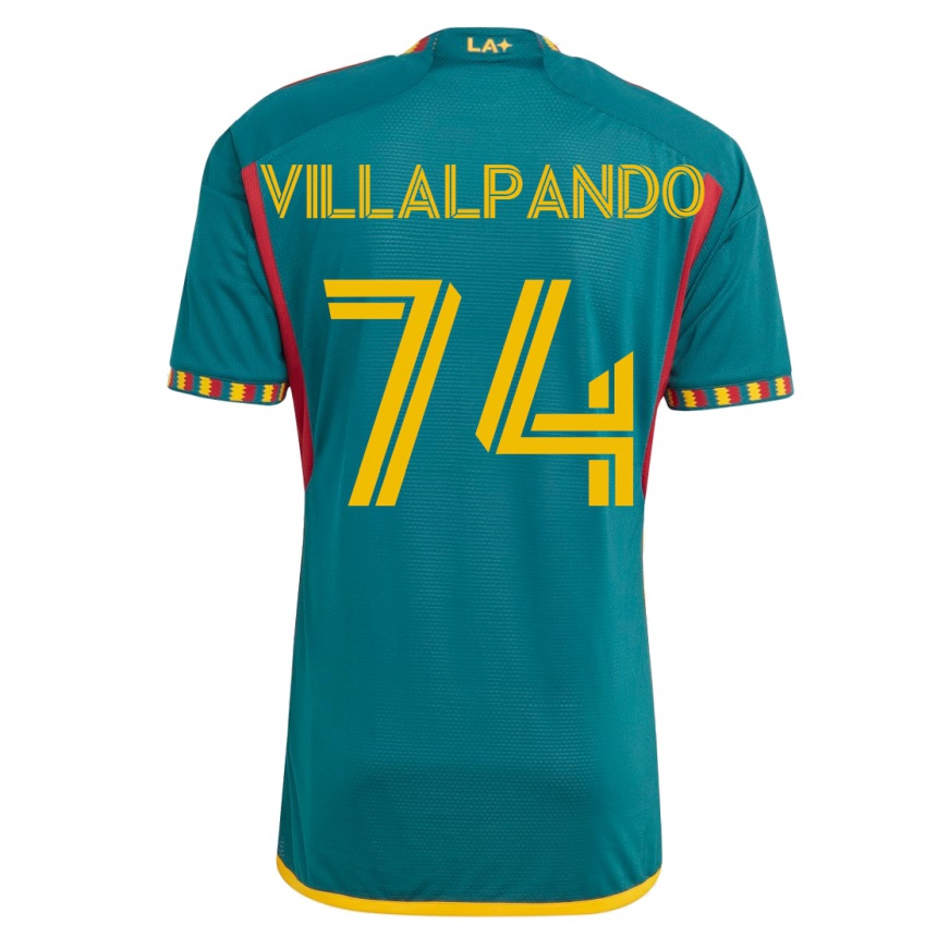 Men Football Sergio Villalpando #74 Green Away Jersey 2023/24 T-Shirt