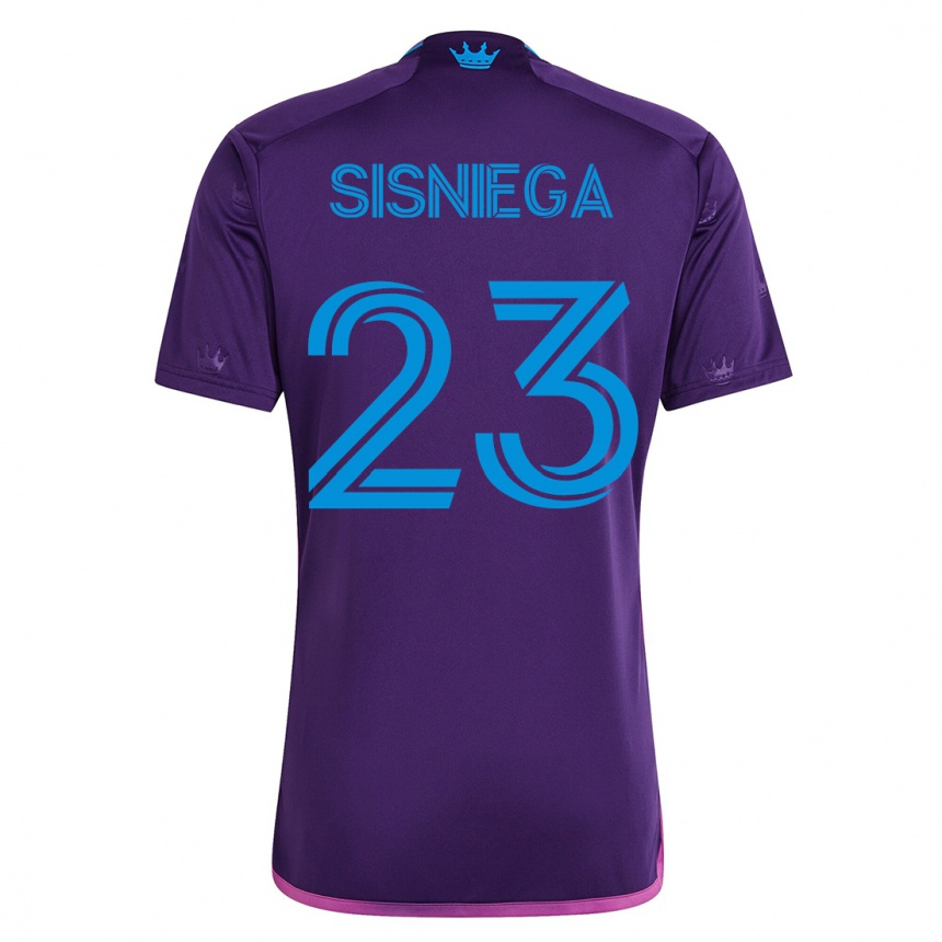 Men Football Pablo Sisniega #23 Violet Away Jersey 2023/24 T-Shirt