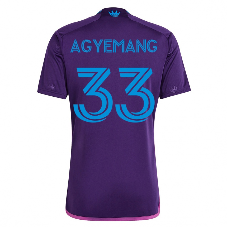 Men Football Patrick Agyemang #33 Violet Away Jersey 2023/24 T-Shirt