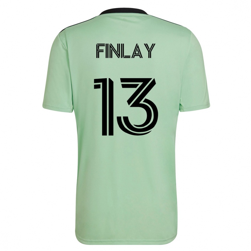 Men Football Ethan Finlay #13 Light Green Away Jersey 2023/24 T-Shirt
