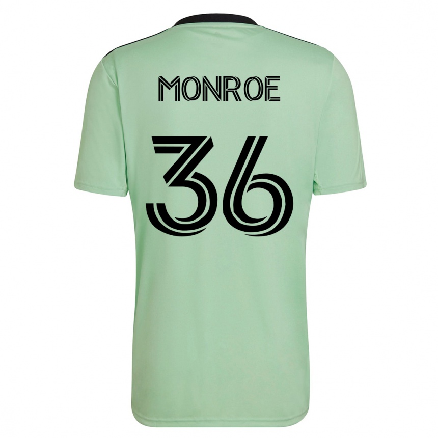 Men Football Greg Monroe #36 Light Green Away Jersey 2023/24 T-Shirt
