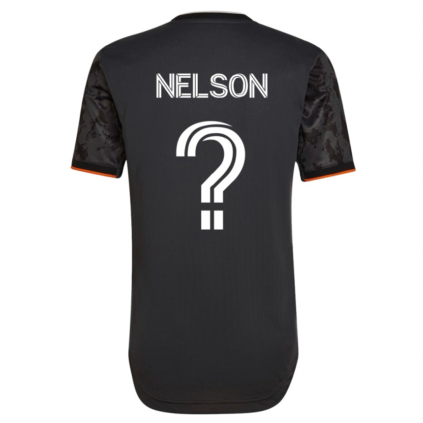 Men Football Michael Nelson #0 Black Away Jersey 2023/24 T-Shirt
