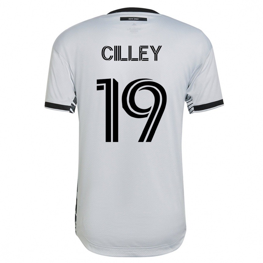 Men Football Cam Cilley #19 White Away Jersey 2023/24 T-Shirt