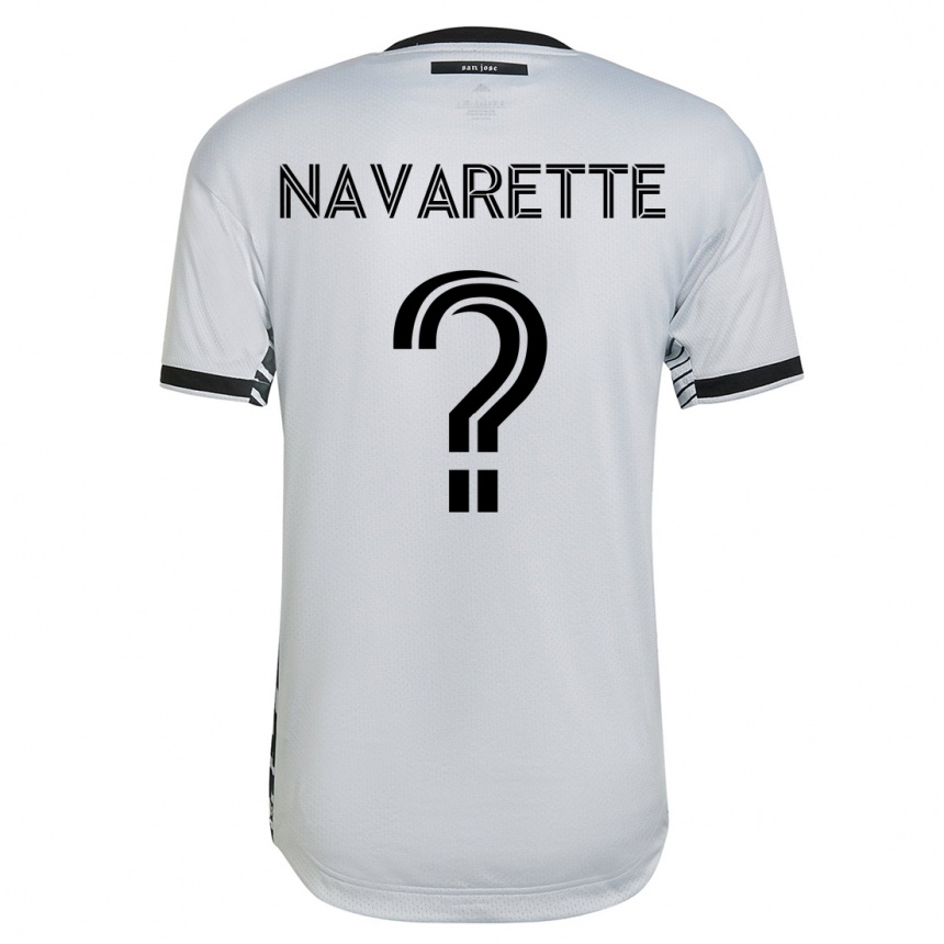 Men Football Samuel Navarette #0 White Away Jersey 2023/24 T-Shirt