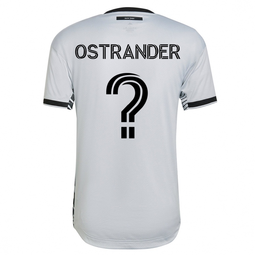 Men Football William Ostrander #0 White Away Jersey 2023/24 T-Shirt