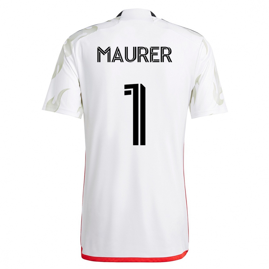 Men Football Jimmy Maurer #1 White Away Jersey 2023/24 T-Shirt