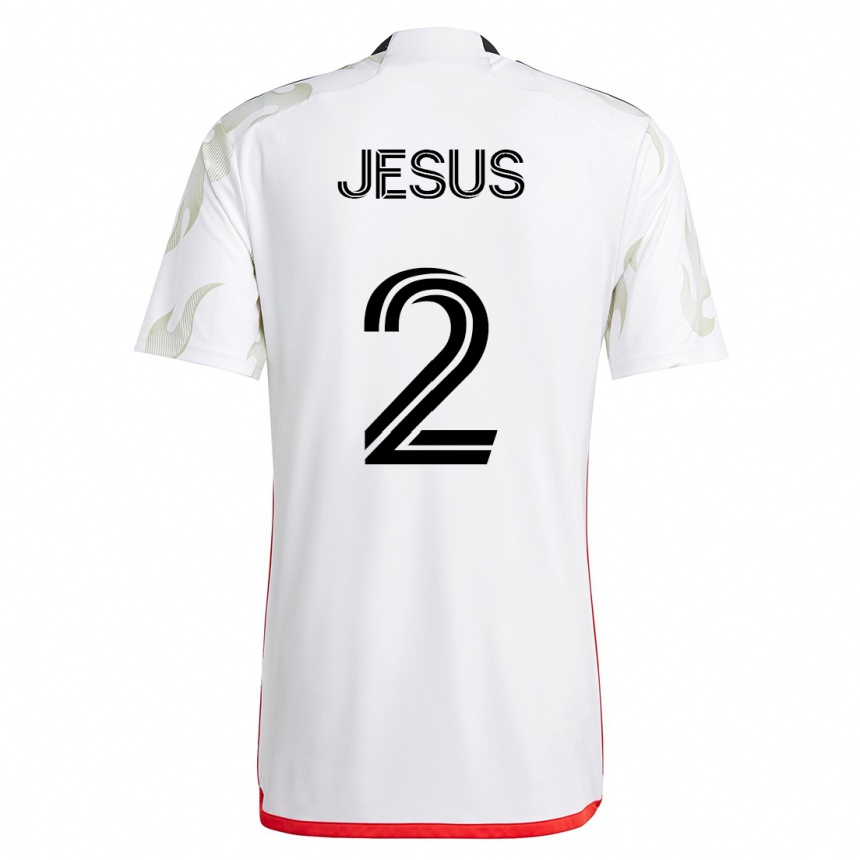Men Football Geovane Jesus #2 White Away Jersey 2023/24 T-Shirt