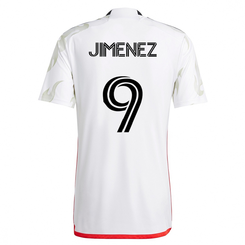 Men Football Jesús Jiménez #9 White Away Jersey 2023/24 T-Shirt