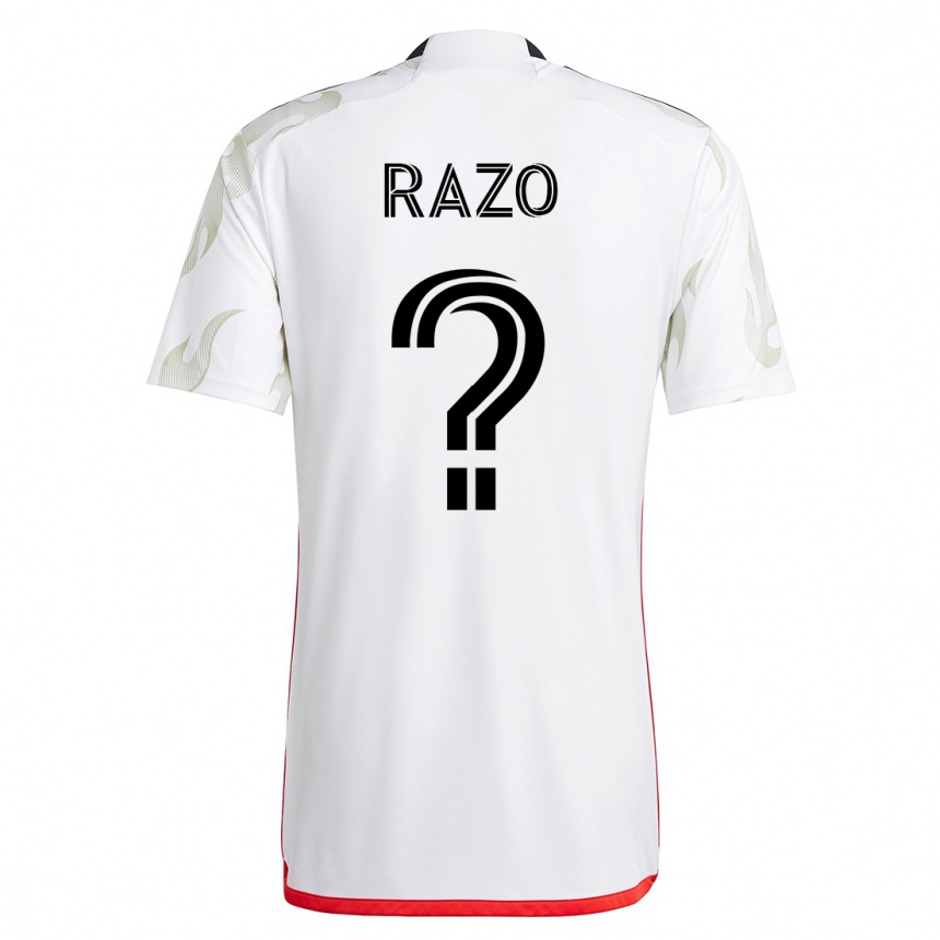Men Football Edgar Razo #0 White Away Jersey 2023/24 T-Shirt
