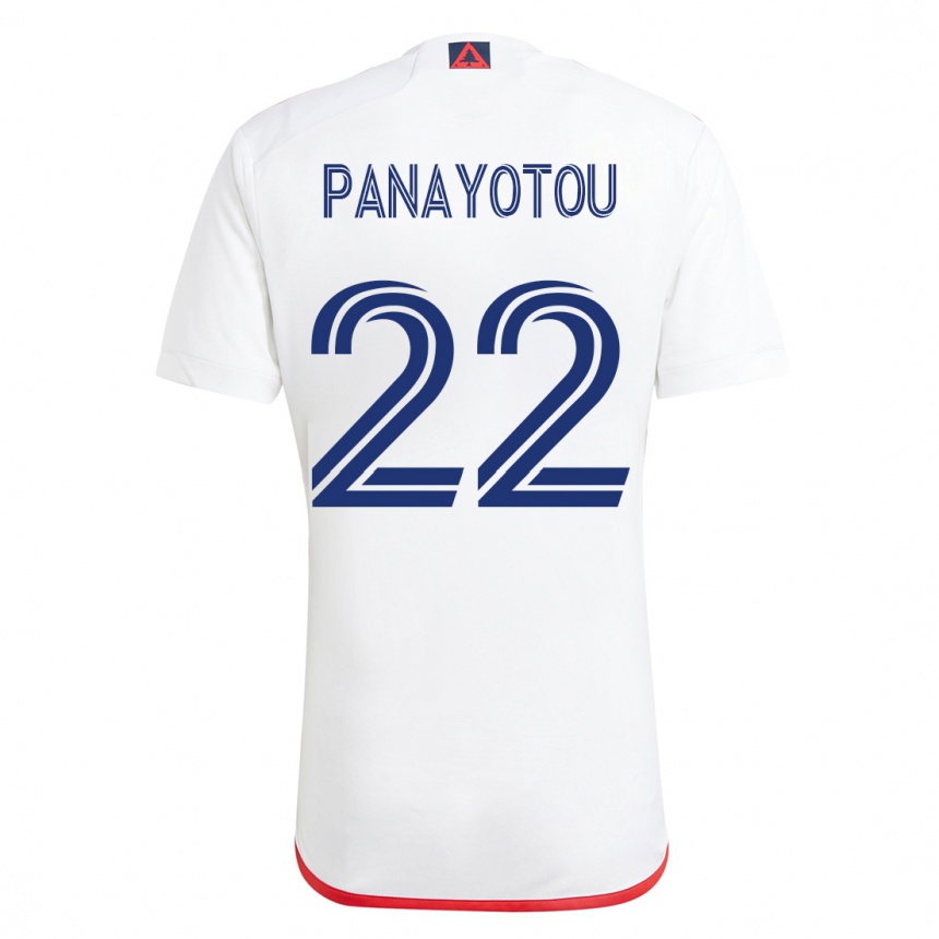 Men Football Jack Panayotou #22 White Red Away Jersey 2023/24 T-Shirt