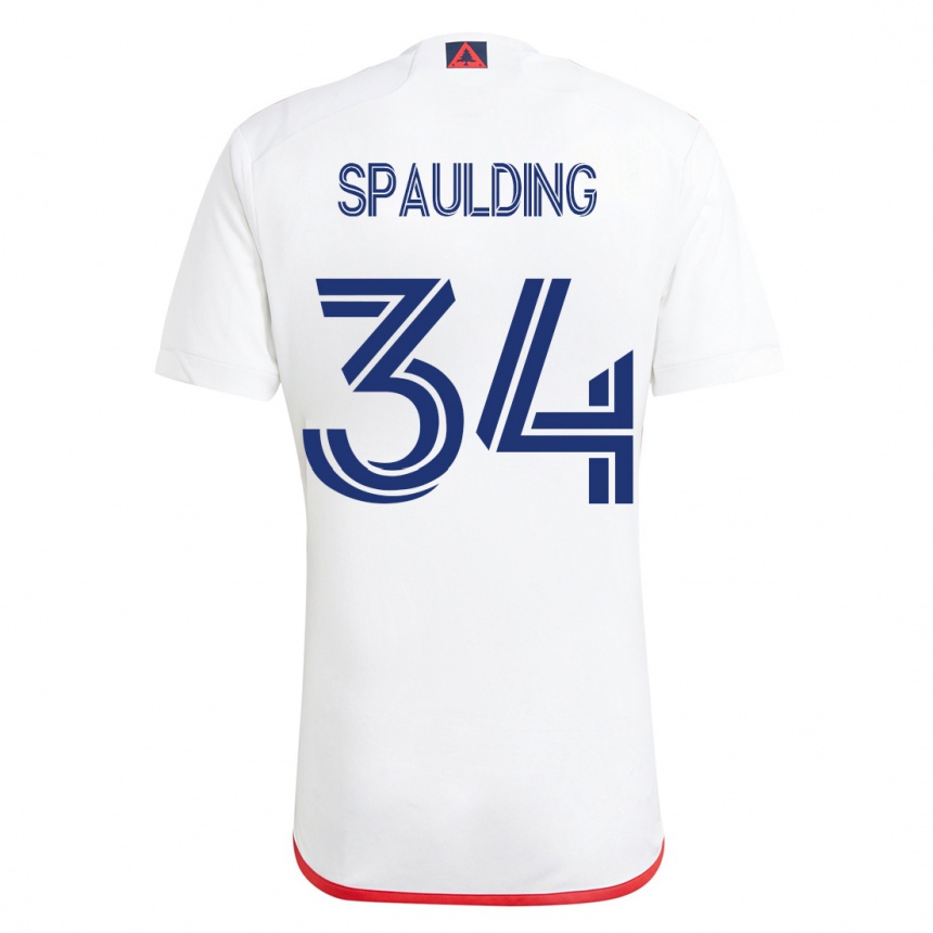 Men Football Ryan Spaulding #34 White Red Away Jersey 2023/24 T-Shirt