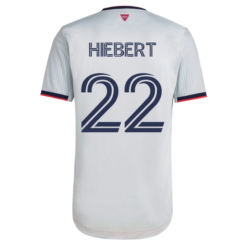 Men Football Kyle Hiebert #22 White Away Jersey 2023/24 T-Shirt