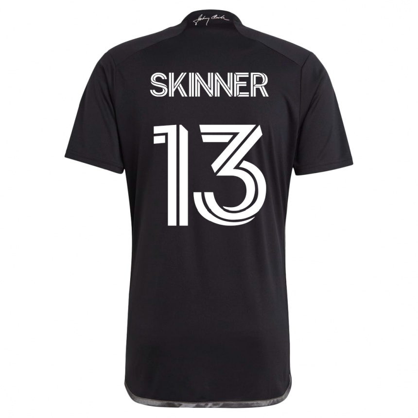 Men Football Joey Skinner #13 Black Away Jersey 2023/24 T-Shirt