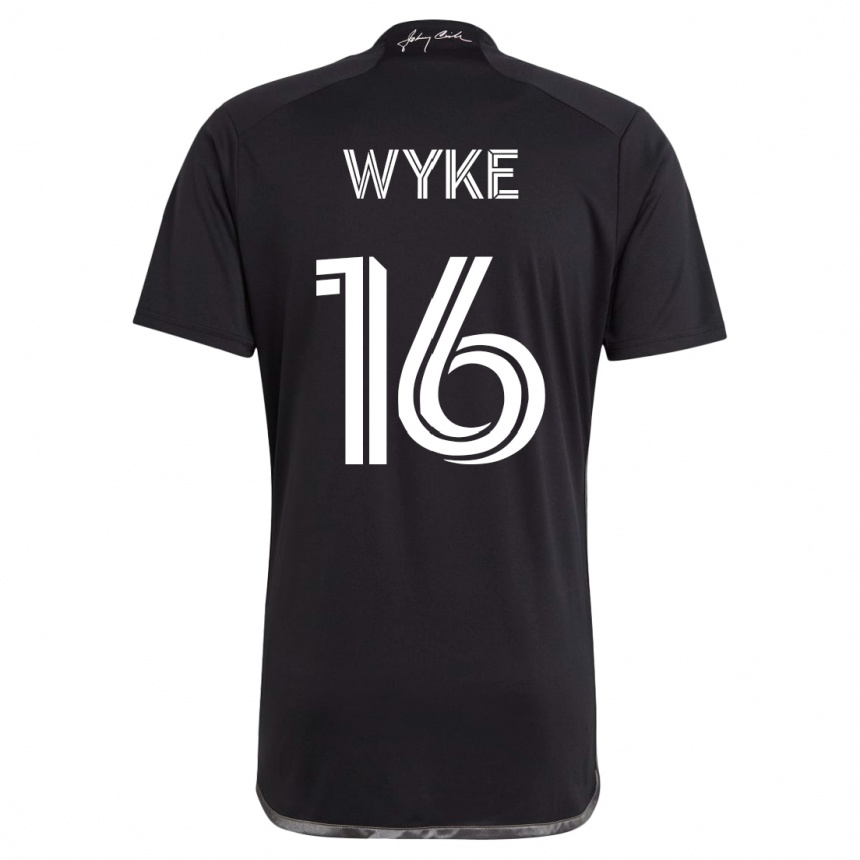 Men Football Laurence Wyke #16 Black Away Jersey 2023/24 T-Shirt