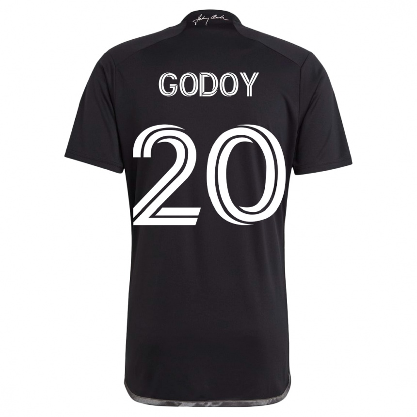 Men Football Aníbal Godoy #20 Black Away Jersey 2023/24 T-Shirt