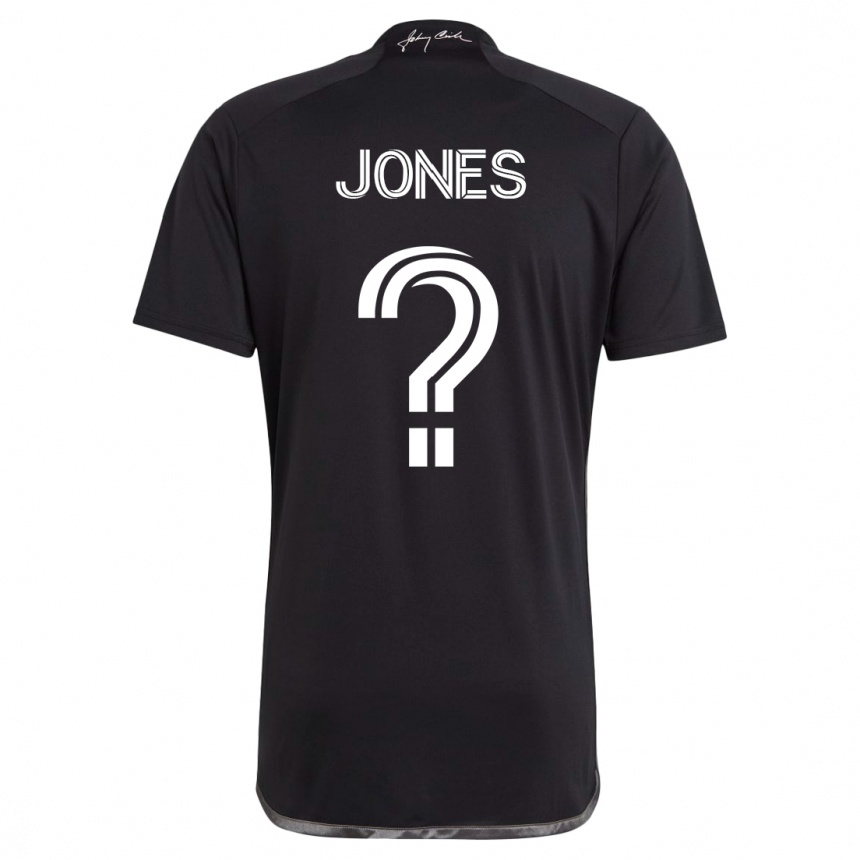 Men Football Isaiah Jones #0 Black Away Jersey 2023/24 T-Shirt
