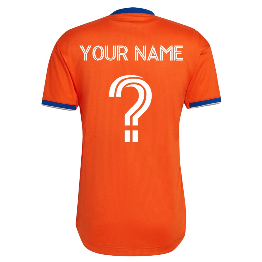 Men Football Your Name #0 White Away Jersey 2023/24 T-Shirt
