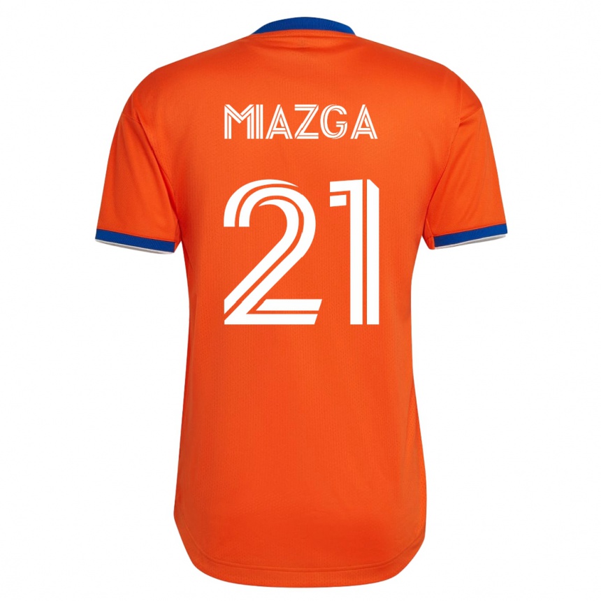 Men Football Matt Miazga #21 White Away Jersey 2023/24 T-Shirt