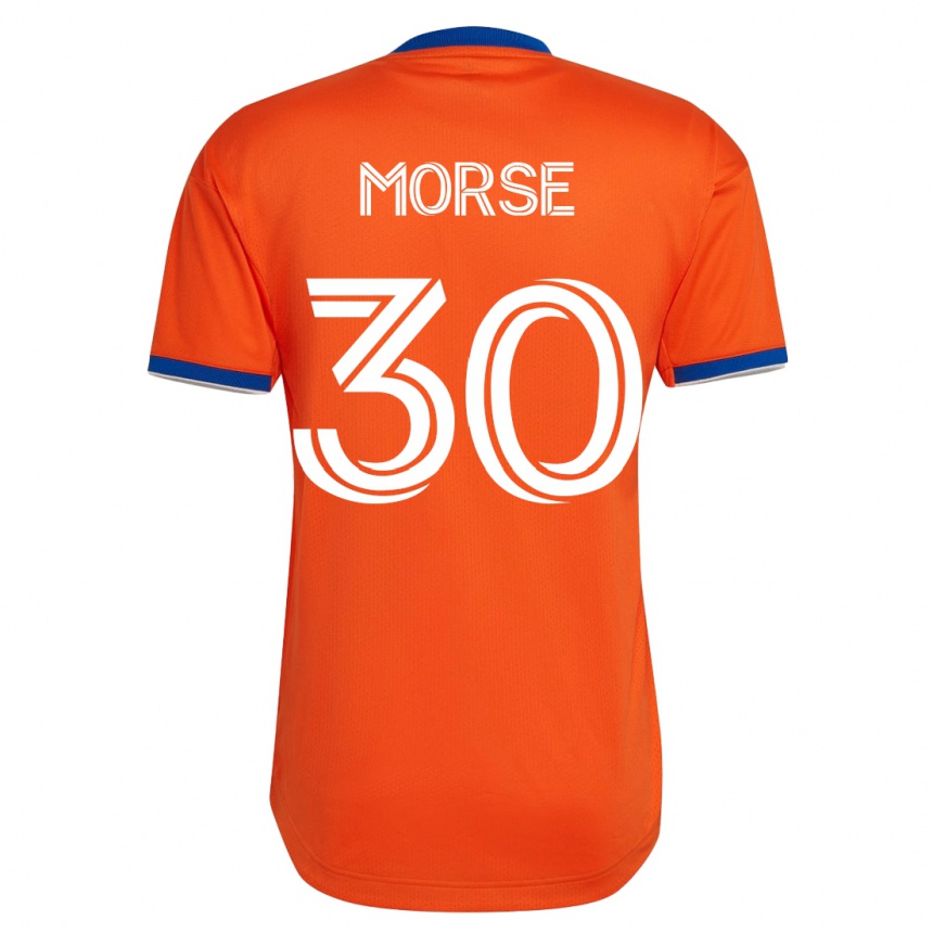 Men Football Hunter Morse #30 White Away Jersey 2023/24 T-Shirt