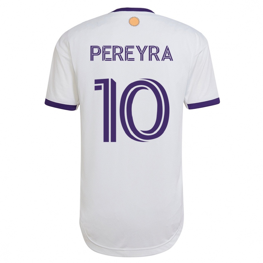 Men Football Mauricio Pereyra #10 White Away Jersey 2023/24 T-Shirt