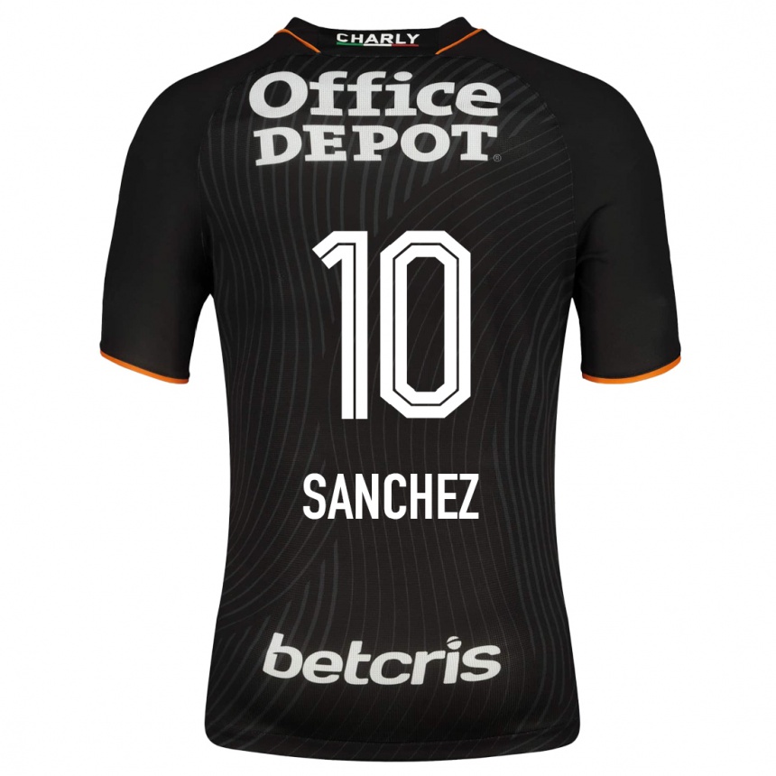 Men Football Érick Sánchez #10 Black Away Jersey 2023/24 T-Shirt