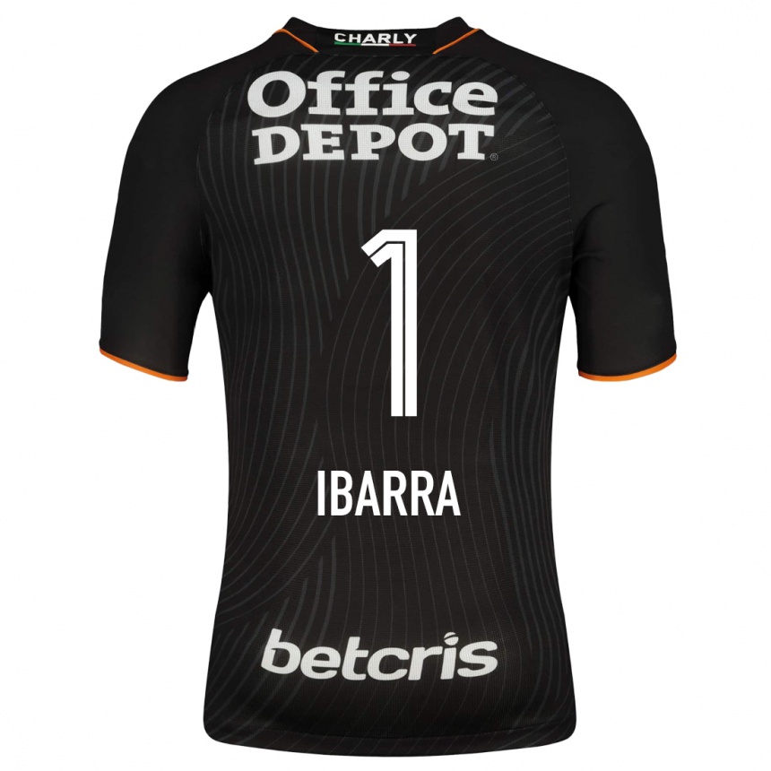 Men Football Fabiola Ibarra #1 Black Away Jersey 2023/24 T-Shirt