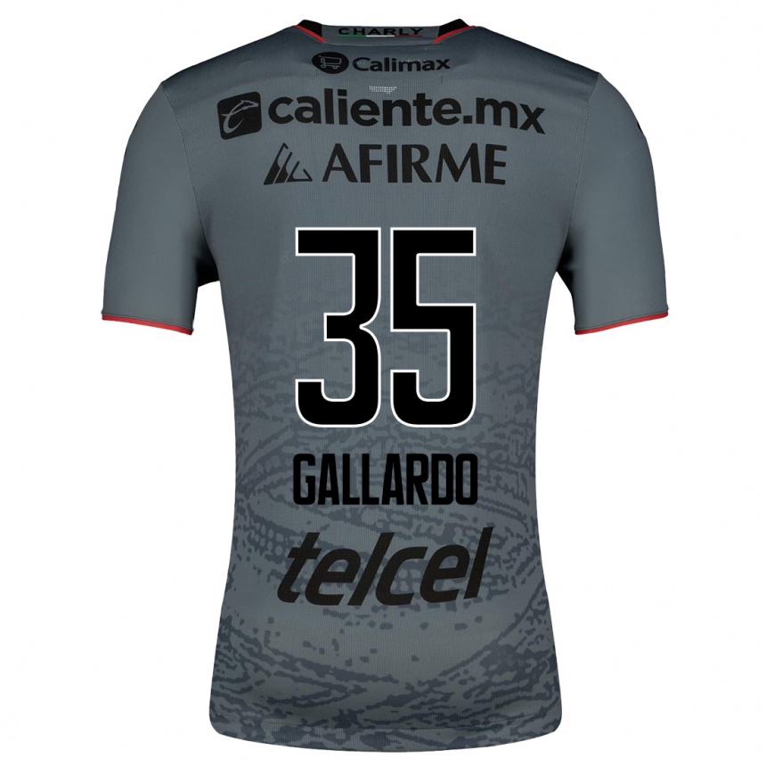 Men Football Gloriaisabel Gallardo #35 Grey Away Jersey 2023/24 T-Shirt