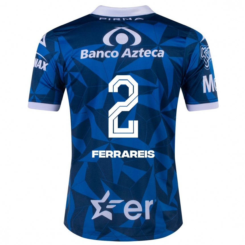 Men Football Gustavo Ferrareis #2 Blue Away Jersey 2023/24 T-Shirt