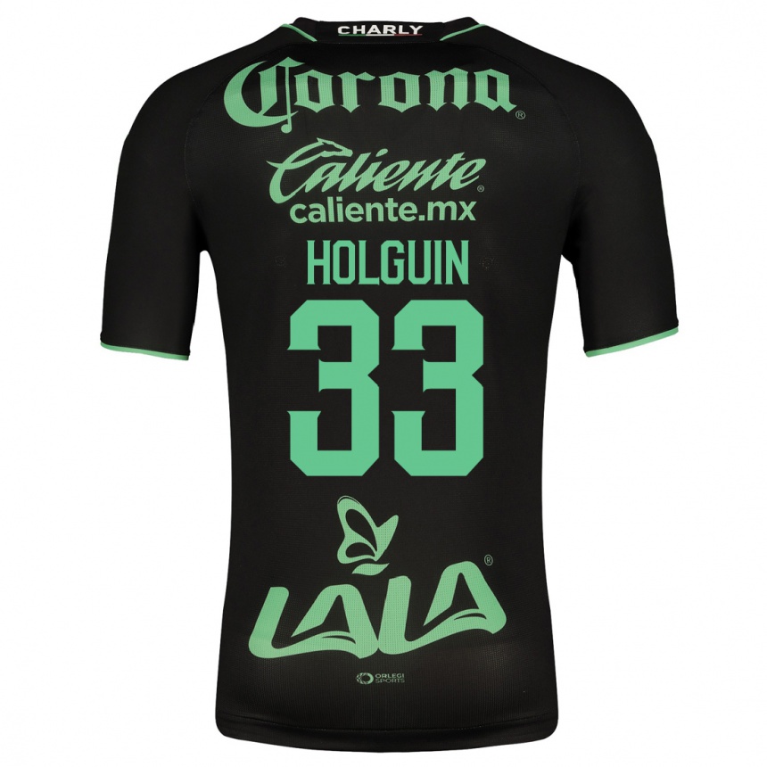 Men Football Héctor Holguín #33 Black Away Jersey 2023/24 T-Shirt