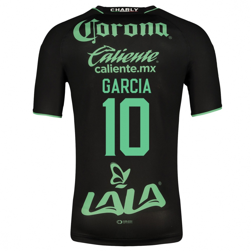 Men Football Daniela García #10 Black Away Jersey 2023/24 T-Shirt
