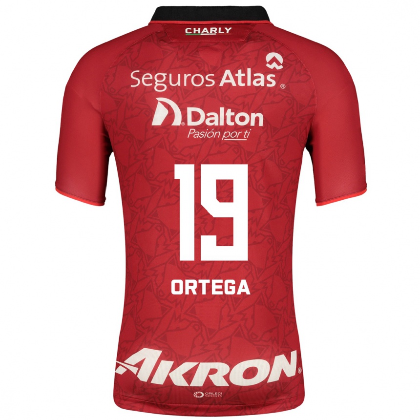 Men Football Edyairth Ortega #19 Red Away Jersey 2023/24 T-Shirt
