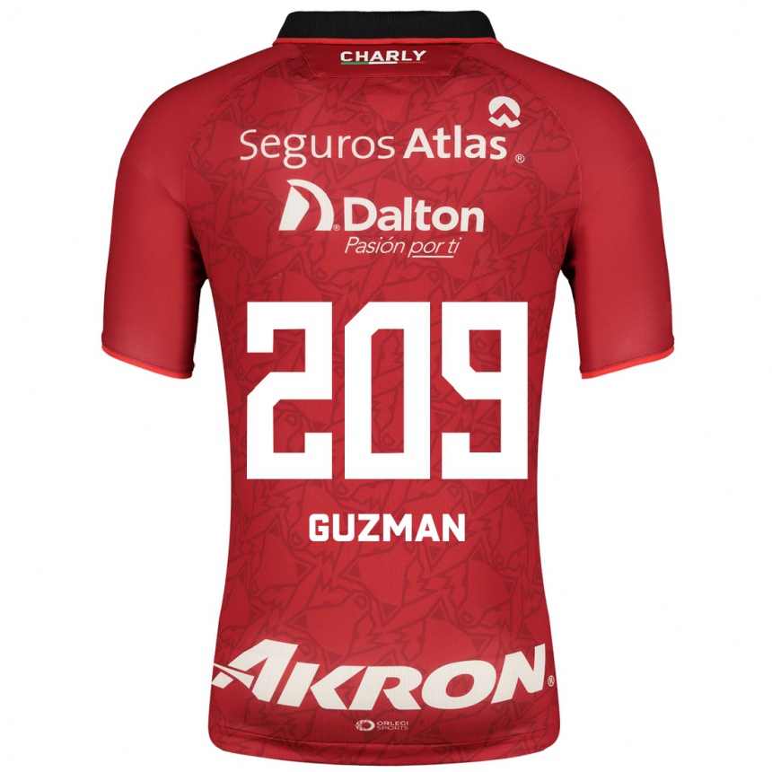 Men Football Jorge Guzmán #209 Red Away Jersey 2023/24 T-Shirt