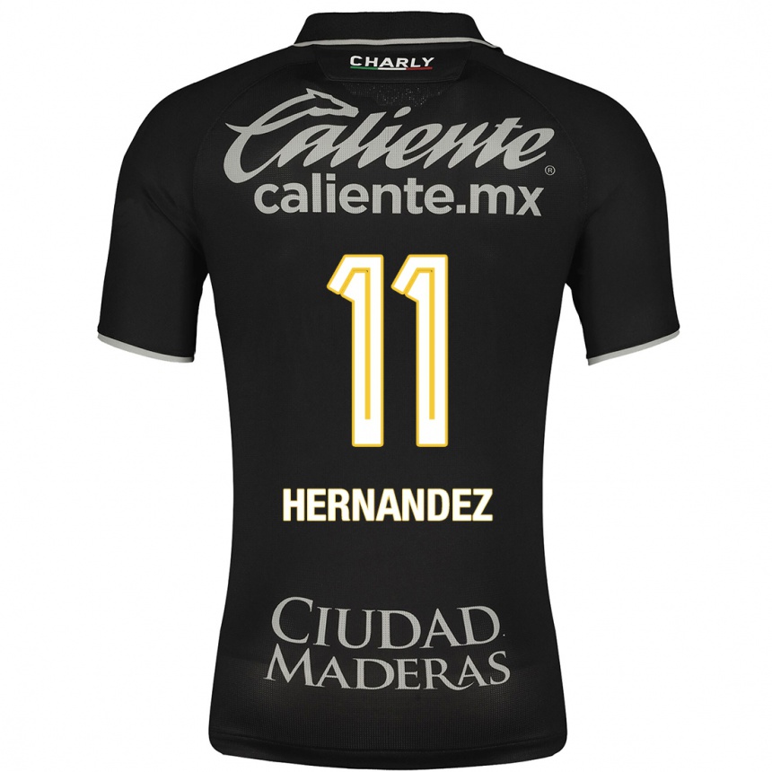 Men Football Elías Hernández #11 Black Away Jersey 2023/24 T-Shirt