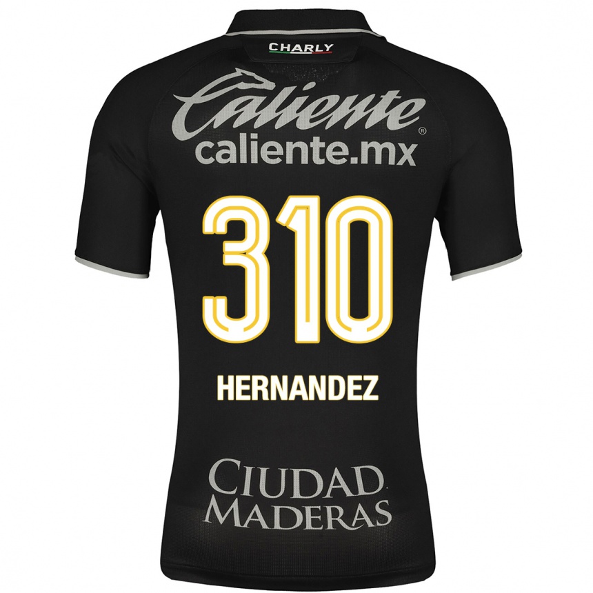 Men Football Karin Hernández #310 Black Away Jersey 2023/24 T-Shirt