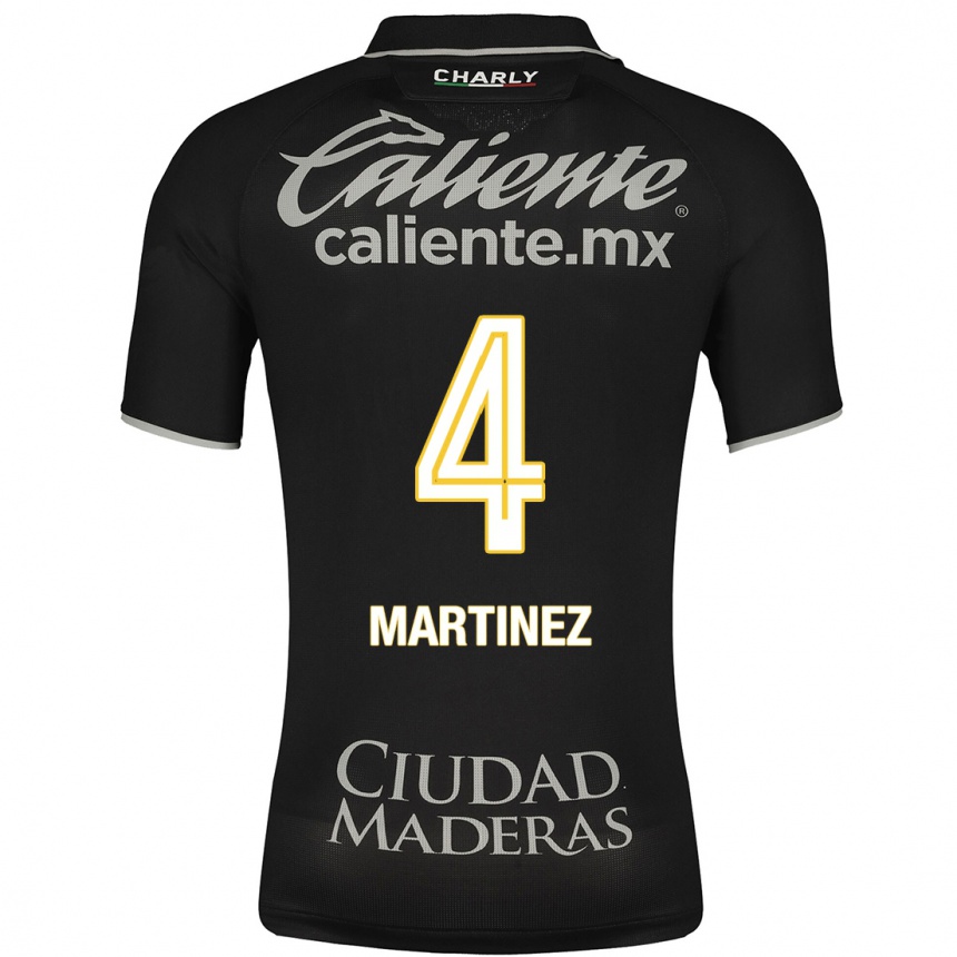 Men Football Mitzi Martínez #4 Black Away Jersey 2023/24 T-Shirt