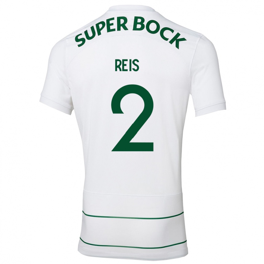 Men Football Matheus Reis #2 White Away Jersey 2023/24 T-Shirt