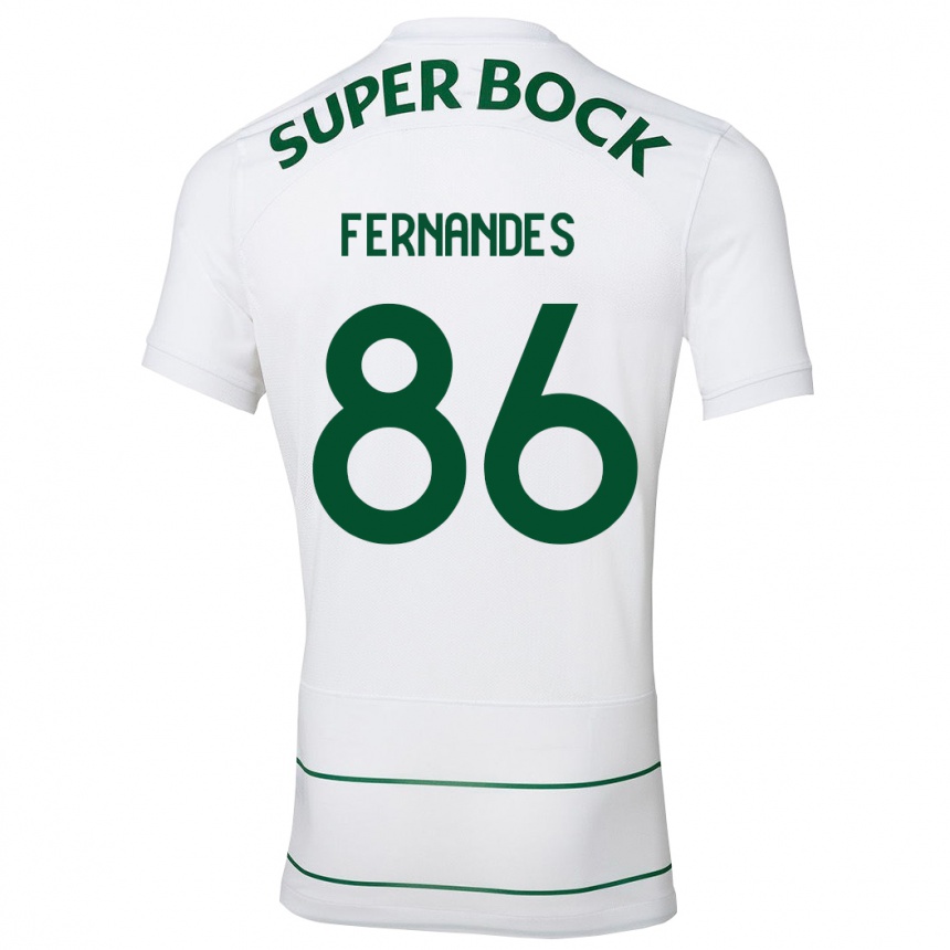 Men Football Emanuel Fernandes #86 White Away Jersey 2023/24 T-Shirt