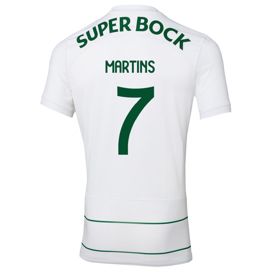 Men Football Joana David Carromeu Martins #7 White Away Jersey 2023/24 T-Shirt