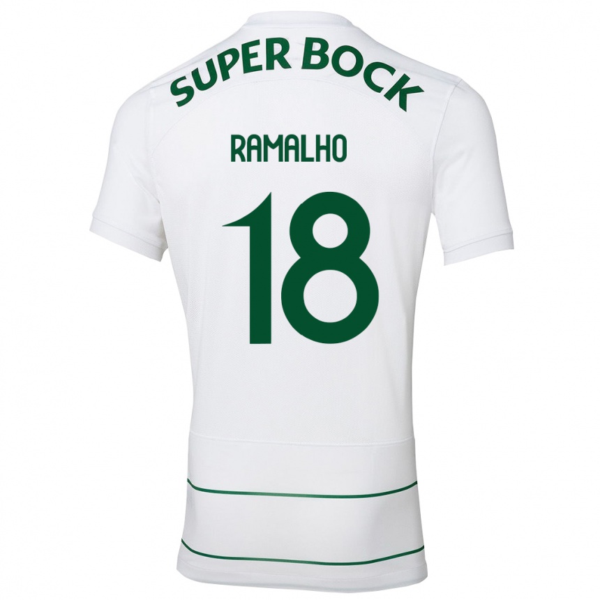 Men Football Inês Filipa Ramalho Gonçalves #18 White Away Jersey 2023/24 T-Shirt