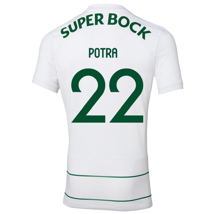 Men Football Catarina Sofia Branco Potra #22 White Away Jersey 2023/24 T-Shirt