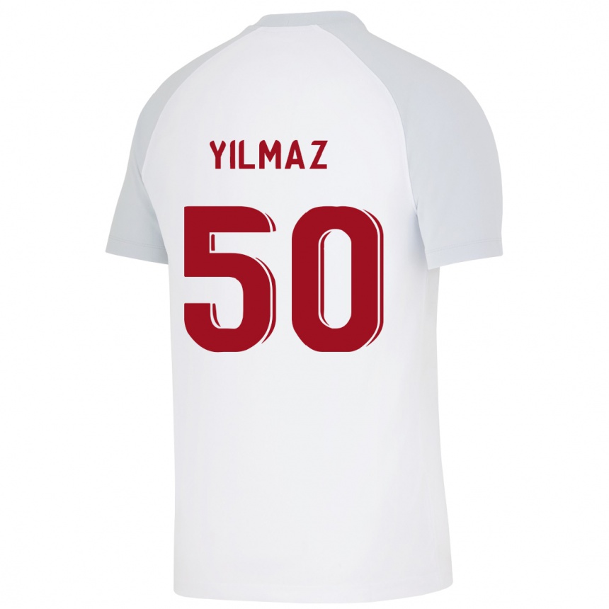 Men Football Jankat Yılmaz #50 White Away Jersey 2023/24 T-Shirt