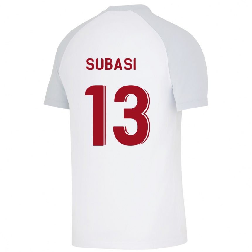 Men Football Kadir Subasi #13 White Away Jersey 2023/24 T-Shirt