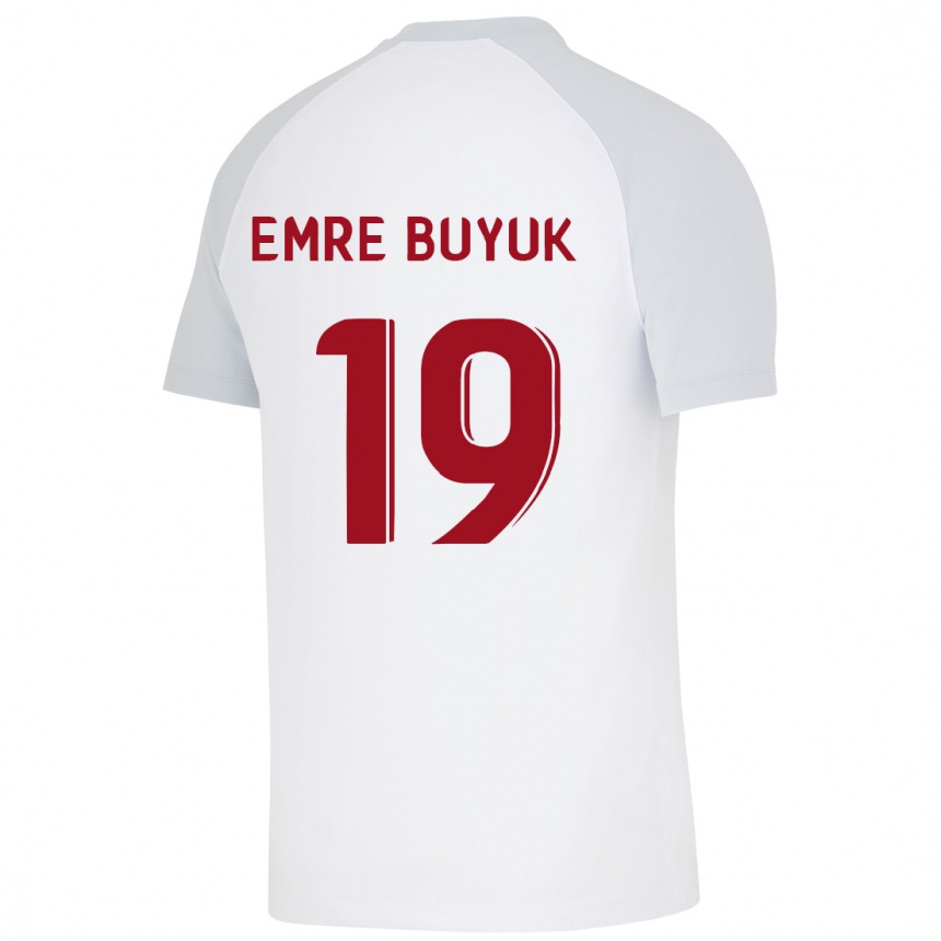 Men Football Enes Emre Büyük #19 White Away Jersey 2023/24 T-Shirt