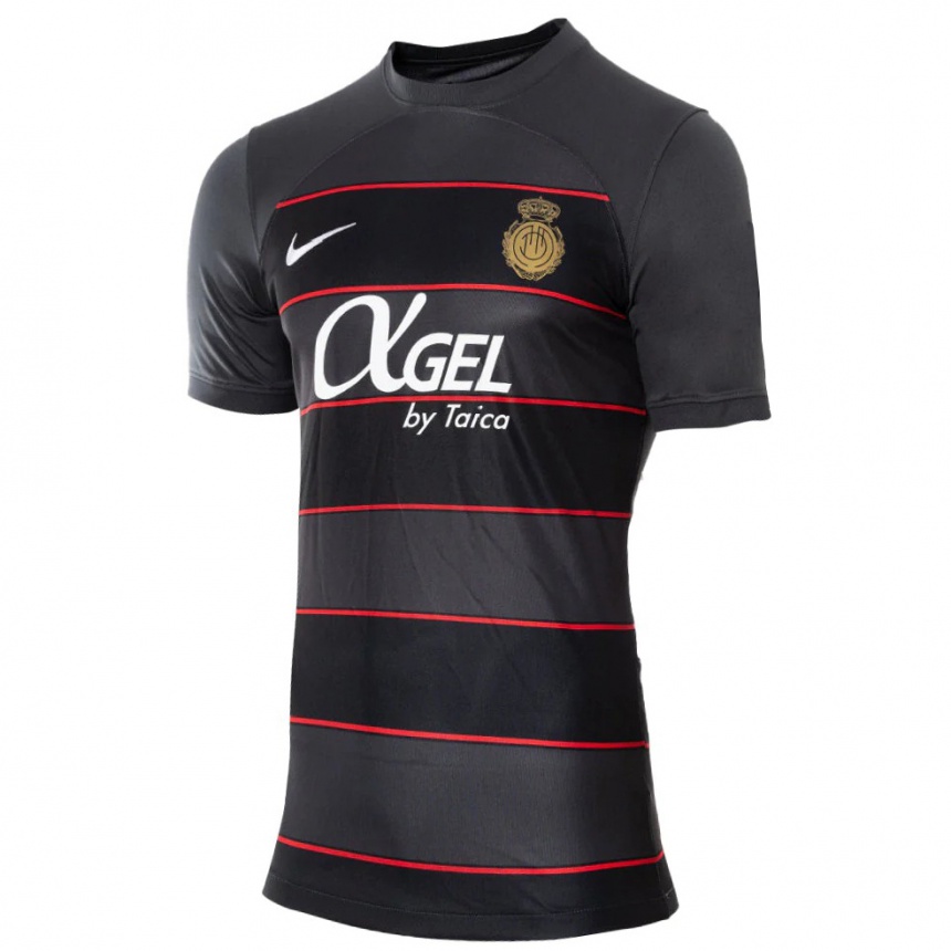 Men Football Your Name #0 Black Away Jersey 2023/24 T-Shirt