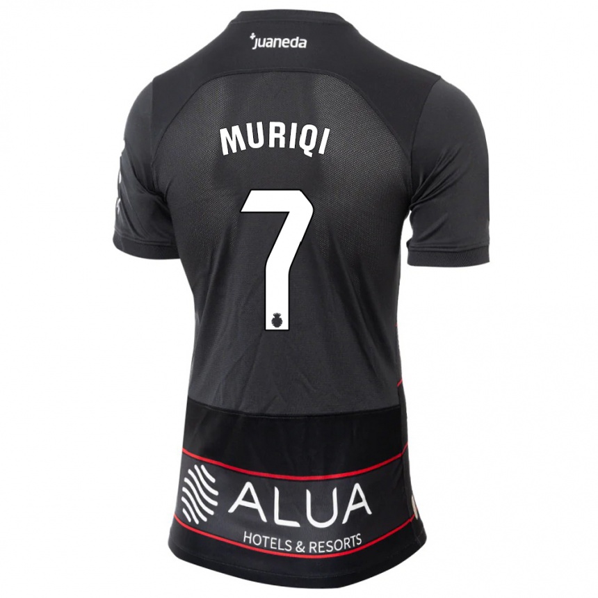 Men Football Vedat Muriqi #7 Black Away Jersey 2023/24 T-Shirt